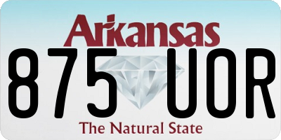 AR license plate 875UOR