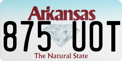 AR license plate 875UOT