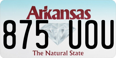 AR license plate 875UOU