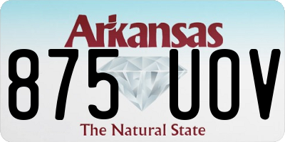 AR license plate 875UOV