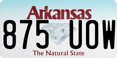AR license plate 875UOW