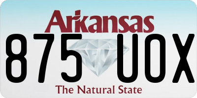 AR license plate 875UOX