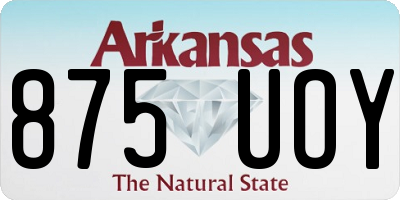 AR license plate 875UOY