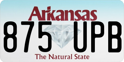 AR license plate 875UPB