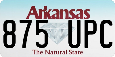 AR license plate 875UPC