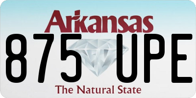 AR license plate 875UPE