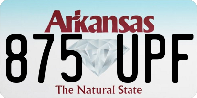 AR license plate 875UPF