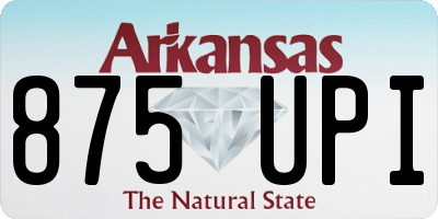 AR license plate 875UPI