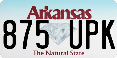 AR license plate 875UPK