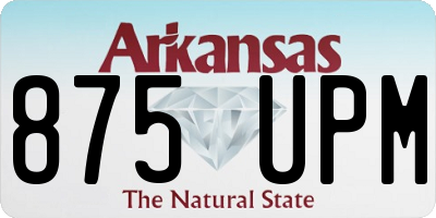 AR license plate 875UPM