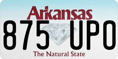 AR license plate 875UPO