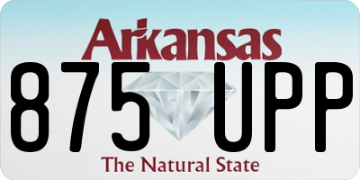 AR license plate 875UPP