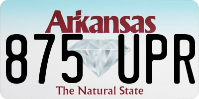 AR license plate 875UPR