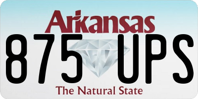 AR license plate 875UPS