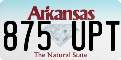 AR license plate 875UPT