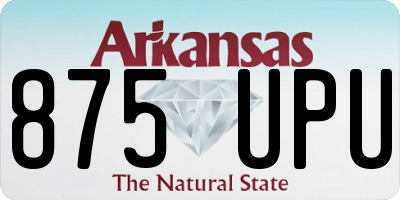 AR license plate 875UPU