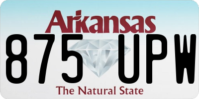 AR license plate 875UPW