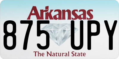 AR license plate 875UPY
