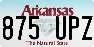AR license plate 875UPZ