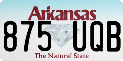 AR license plate 875UQB