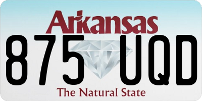 AR license plate 875UQD