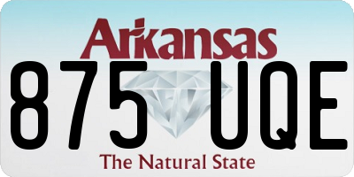 AR license plate 875UQE