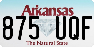 AR license plate 875UQF