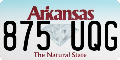 AR license plate 875UQG