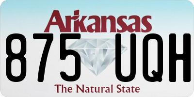 AR license plate 875UQH