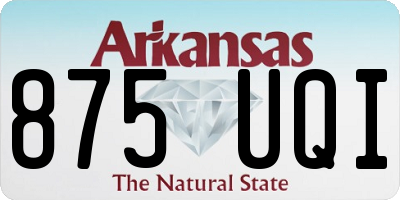AR license plate 875UQI