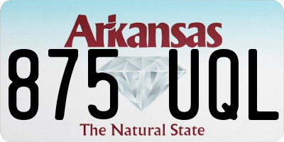 AR license plate 875UQL