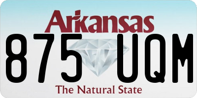 AR license plate 875UQM