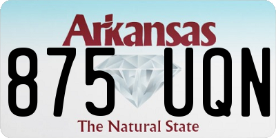 AR license plate 875UQN