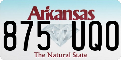 AR license plate 875UQO