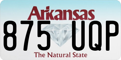 AR license plate 875UQP