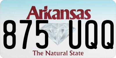 AR license plate 875UQQ