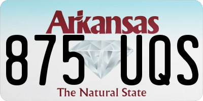 AR license plate 875UQS