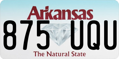 AR license plate 875UQU