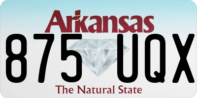 AR license plate 875UQX