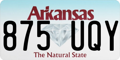 AR license plate 875UQY