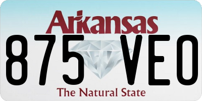 AR license plate 875VEO