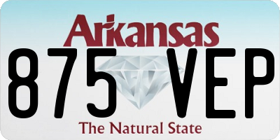 AR license plate 875VEP
