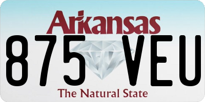 AR license plate 875VEU