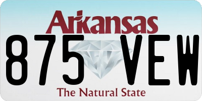 AR license plate 875VEW