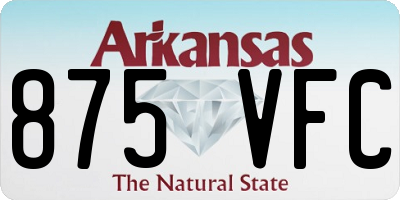 AR license plate 875VFC