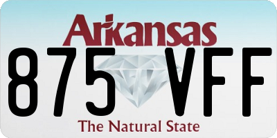AR license plate 875VFF
