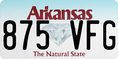 AR license plate 875VFG