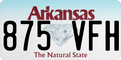 AR license plate 875VFH