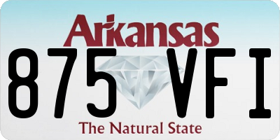 AR license plate 875VFI