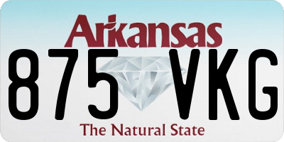 AR license plate 875VKG
